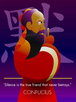 Silence is the true friend that never betrays.